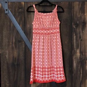 Max Studio Sundress burnt orange & cream